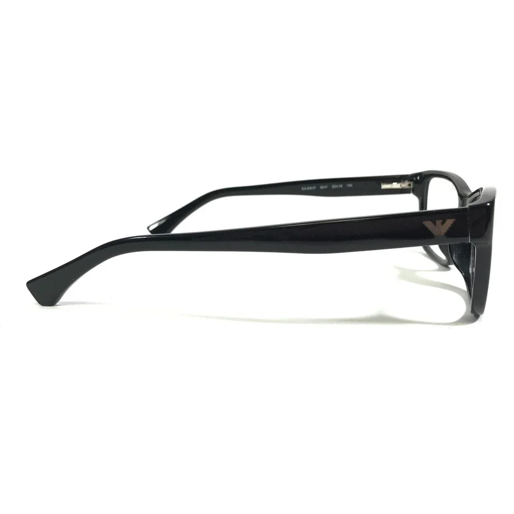 Emporio Armani Eyeglasses Frames EA3051F 5017 Black Square Full Rim 53-16-140